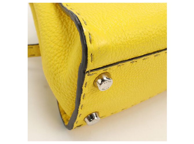 Borsa Fendi 2WAY Peekaboo Mini Giallo - vista 4