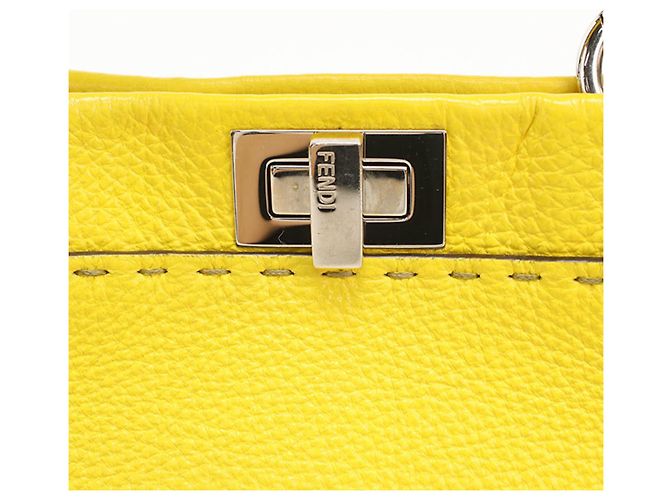Borsa Fendi 2WAY Peekaboo Mini Giallo - vista 5