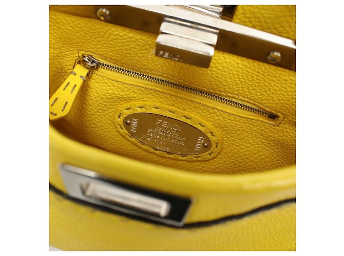 Borsa Fendi 2WAY Peekaboo Mini Giallo - vista 6