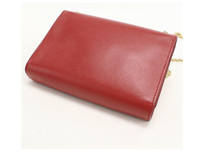 Borsa a tracolla in pelle rossa Salvatore Ferragamo Rosso - vista 2