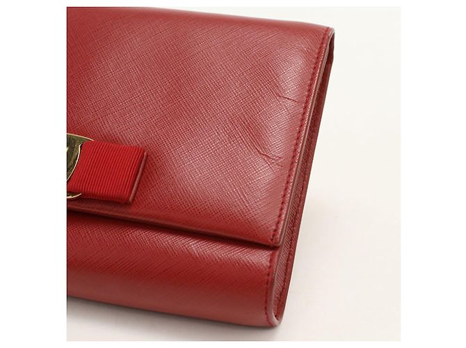 Borsa a tracolla in pelle rossa Salvatore Ferragamo Rosso - vista 5