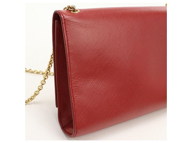Borsa a tracolla in pelle rossa Salvatore Ferragamo Rosso - vista 6