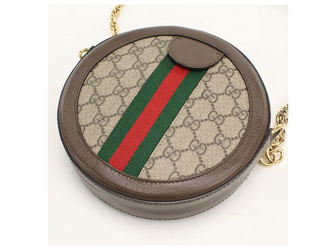 Borsa a Spalla con Catena Ophidia Gucci Beige - vista 2