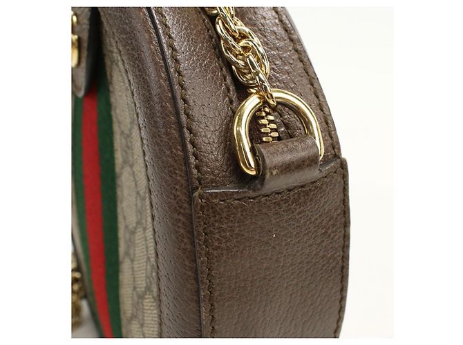 Borsa a Spalla con Catena Ophidia Gucci Beige - vista 5