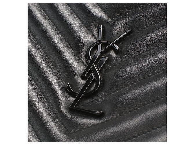 Borsa a tracolla in pelle di vitello Saint Laurent Nero - vista 4