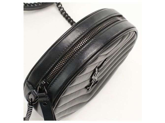 Borsa a tracolla in pelle di vitello Saint Laurent Nero - vista 5