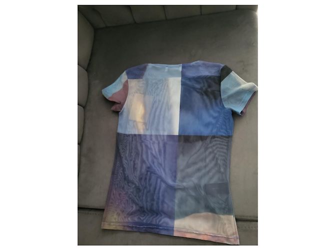 Autre Marque Top de punto transparente estampado Serapis Blanco Azul Gris Púrpura - vista 4
