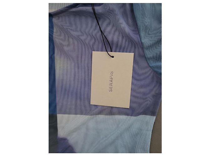 Autre Marque Top de punto transparente estampado Serapis Blanco Azul Gris Púrpura - vista 5