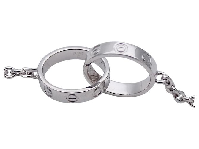 Colar Baby Love em ouro branco 18K Cartier Prata - vista 4