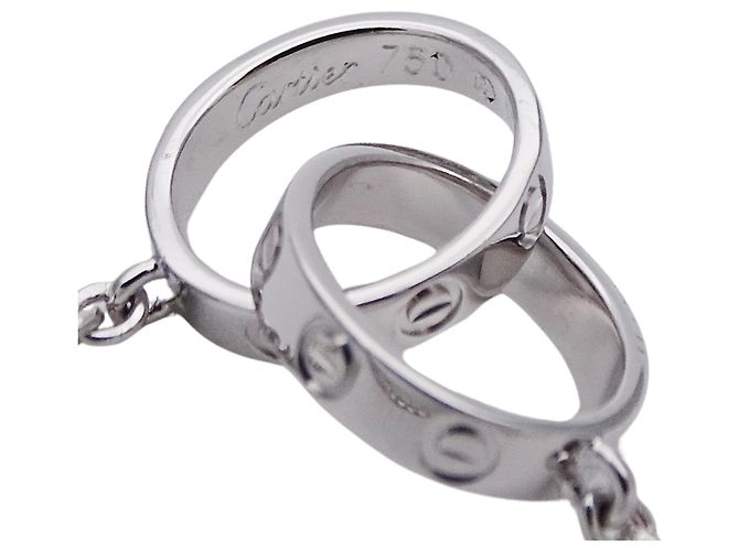 Colar Baby Love em ouro branco 18K Cartier Prata - vista 6