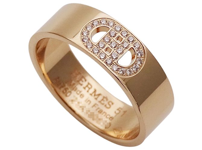 Hermès Hermes Pink Gold Band Ring Golden - Ansicht 4