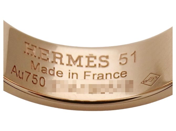 Hermès Hermes Pink Gold Band Ring Golden - Ansicht 5