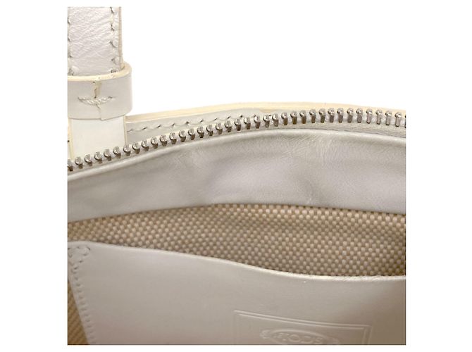 Borsa a 2 vie in pelle da donna Tod's Bianco - vista 8