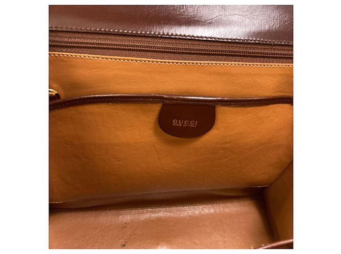 Borsa a 2 vie in pelle Gucci Marrone - vista 10