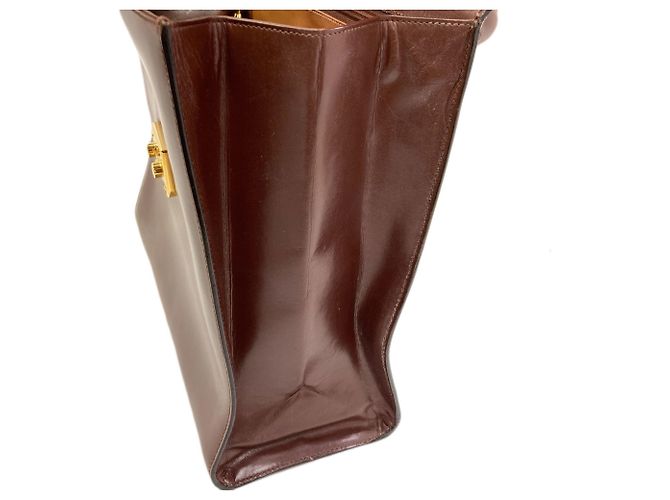 Borsa a 2 vie in pelle Gucci Marrone - vista 18