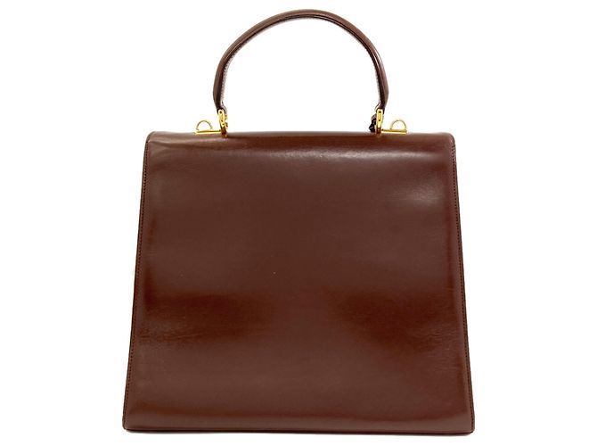 Borsa a 2 vie in pelle Gucci Marrone - vista 2