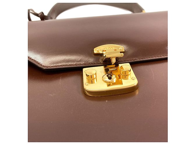 Borsa a 2 vie in pelle Gucci Marrone - vista 21