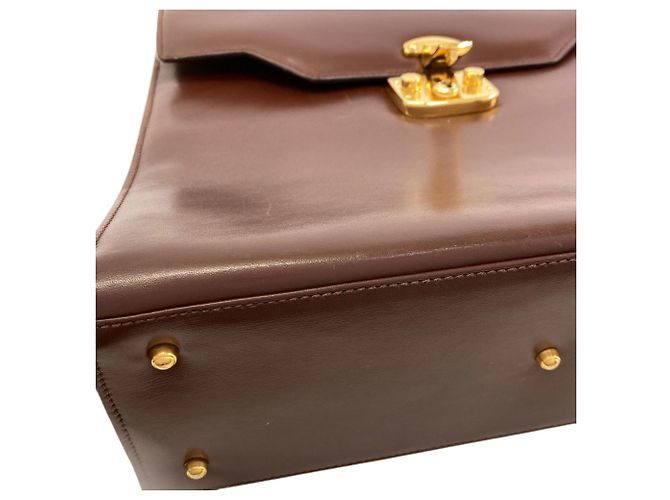 Borsa a 2 vie in pelle Gucci Marrone - vista 22