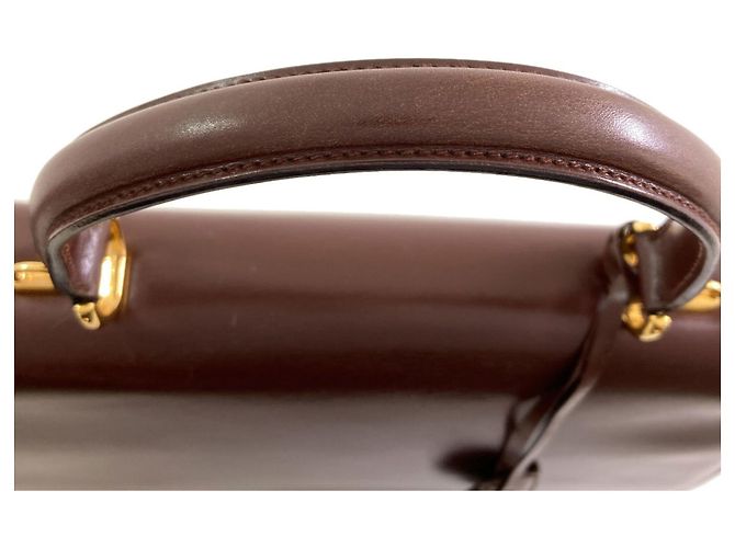 Borsa a 2 vie in pelle Gucci Marrone - vista 24