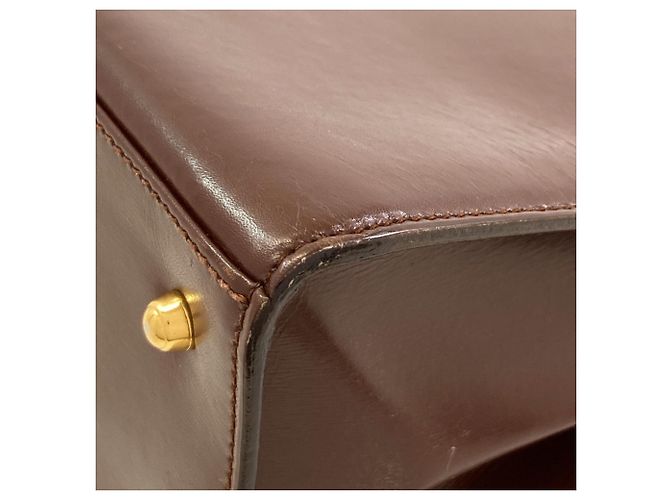 Borsa a 2 vie in pelle Gucci Marrone - vista 27