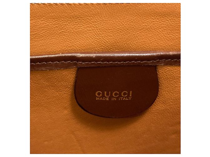 Borsa a 2 vie in pelle Gucci Marrone - vista 6