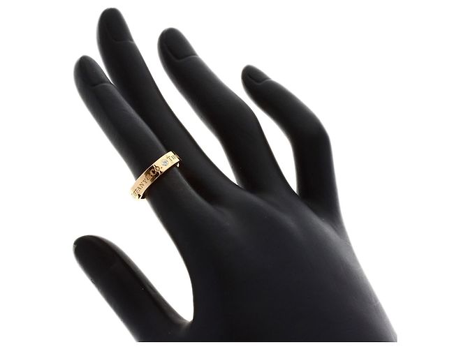 Anillo Tiffany & Co. de oro rosa de 18K de banda plana con 3 diamantes - vista 5