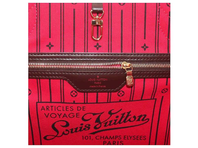 Borsa Tote Louis Vuitton Neverfull MM Damier Fuschia Damier ebene - vista 7