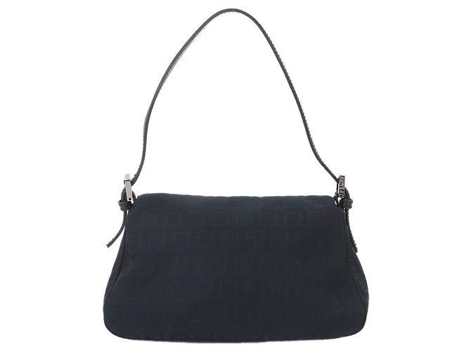Borsa a tracolla Fendi Zucchino Mini Mamma Baguette Nero - vista 3