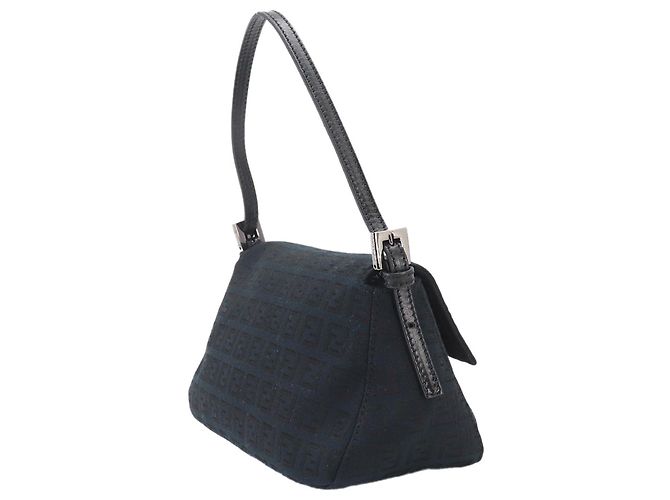 Borsa a tracolla Fendi Zucchino Mini Mamma Baguette Nero - vista 4