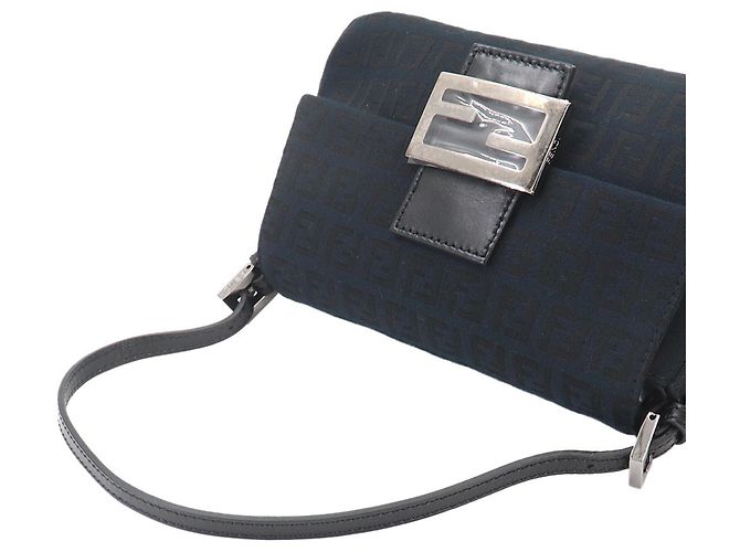 Borsa a tracolla Fendi Zucchino Mini Mamma Baguette Nero - vista 6