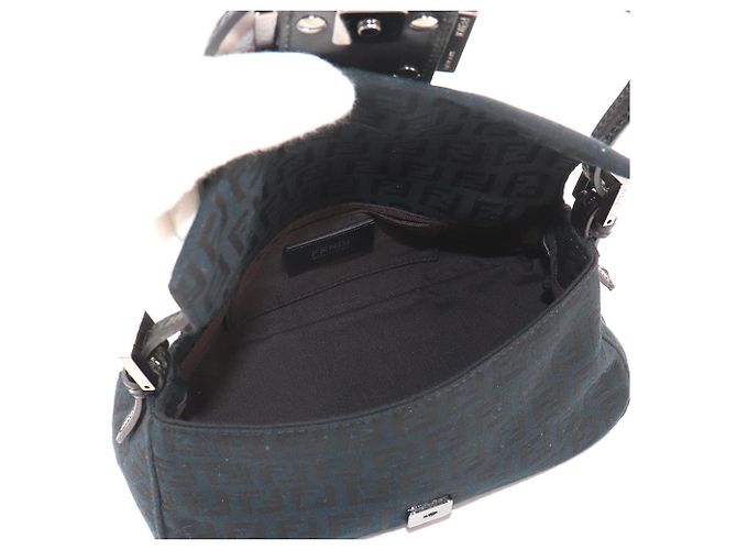 Borsa a tracolla Fendi Zucchino Mini Mamma Baguette Nero - vista 7