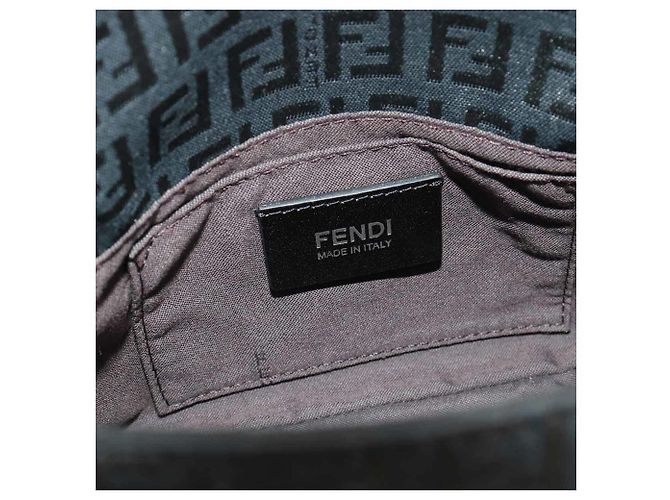 Borsa a tracolla Fendi Zucchino Mini Mamma Baguette Nero - vista 8