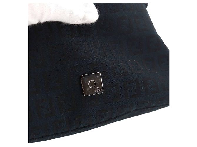 Borsa a tracolla Fendi Zucchino Mini Mamma Baguette Nero - vista 9