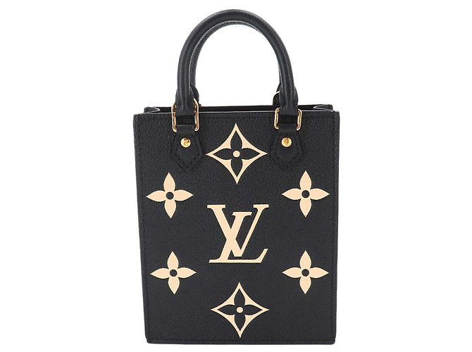 Borsa Louis Vuitton Petite Sac Plat Nero Beige - vista 2