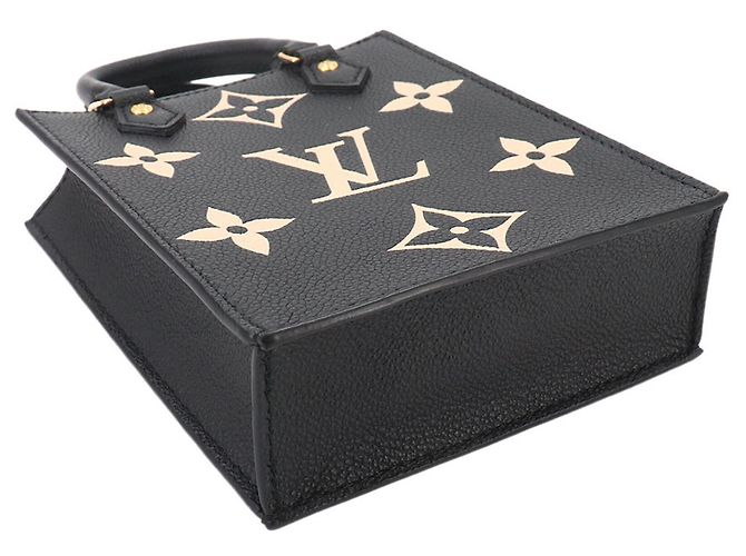 Borsa Louis Vuitton Petite Sac Plat Nero Beige - vista 4