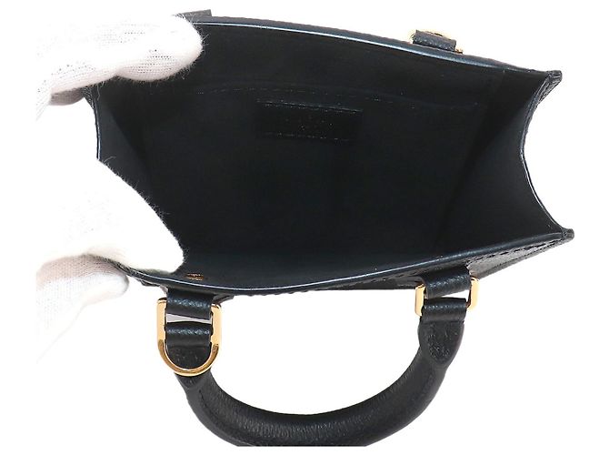 Borsa Louis Vuitton Petite Sac Plat Nero Beige - vista 6
