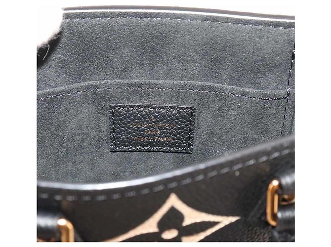 Borsa Louis Vuitton Petite Sac Plat Nero Beige - vista 7