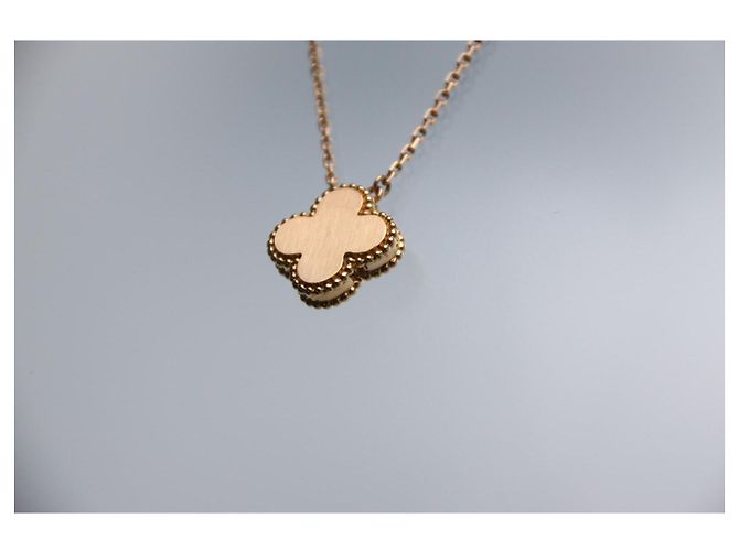 Van Cleef & Arpels Vintage Alhambra Anhänger Halskette S0009 Pink Golden - Ansicht 9