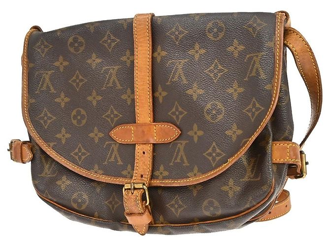 Louis Vuitton Saumur Monogram 30 Castaño - vista 2