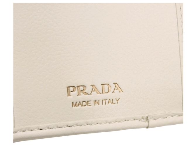 Prada Tri-fold Wallet White - view 6