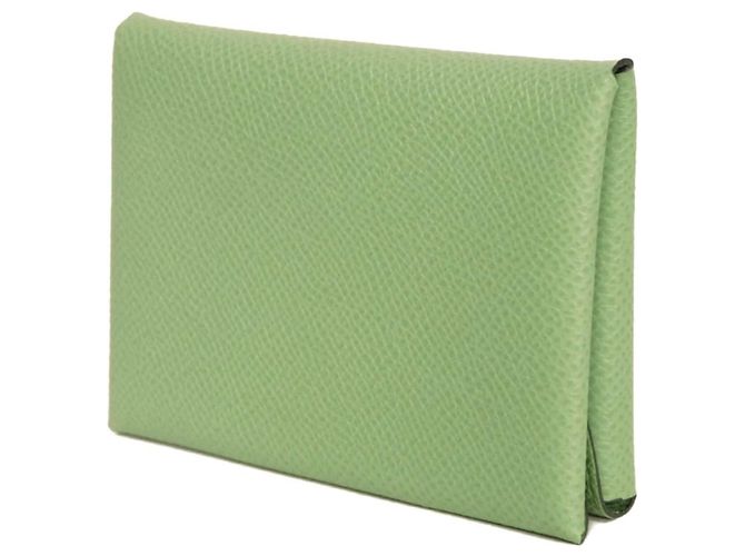 Hermès Monedero Calvi Duo Hermes Verde Verde claro - vista 2