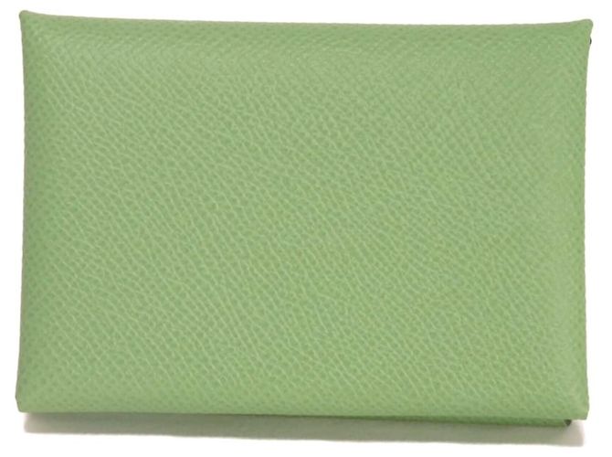 Hermès Monedero Calvi Duo Hermes Verde Verde claro - vista 3