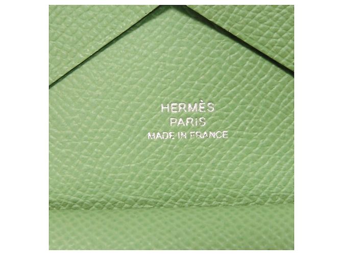 Hermès Monedero Calvi Duo Hermes Verde Verde claro - vista 6