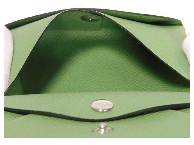 Hermès Monedero Calvi Duo Hermes Verde Verde claro - vista 7