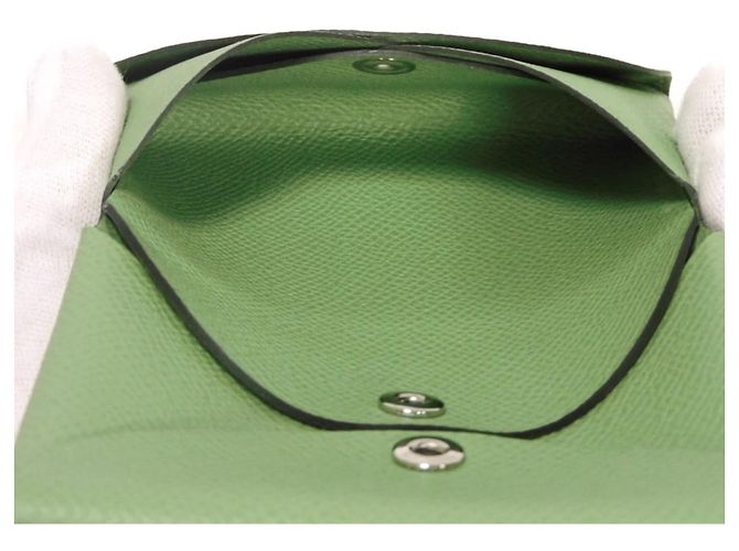 Hermès Monedero Calvi Duo Hermes Verde Verde claro - vista 9