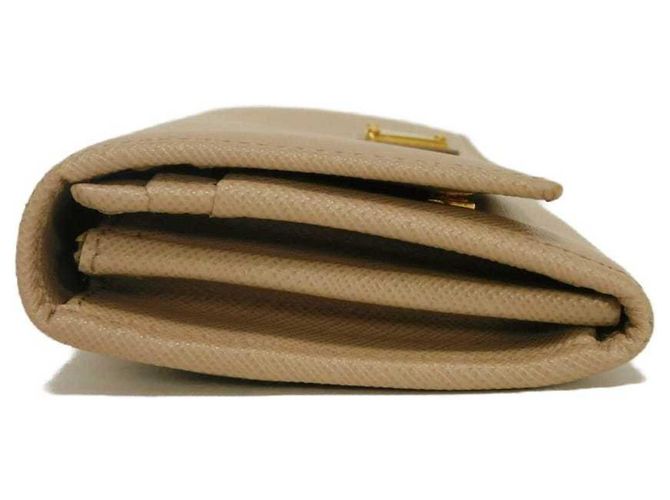 Prada Saffiano Lux Long Wallet in Beige - Ansicht 19