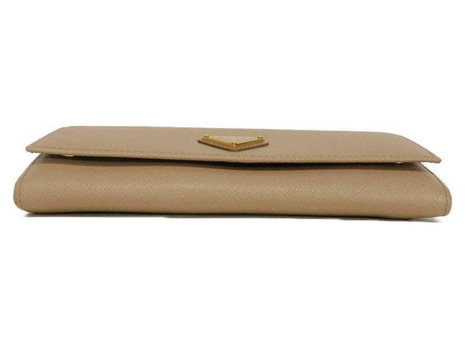 Prada Saffiano Lux Long Wallet in Beige - Ansicht 20