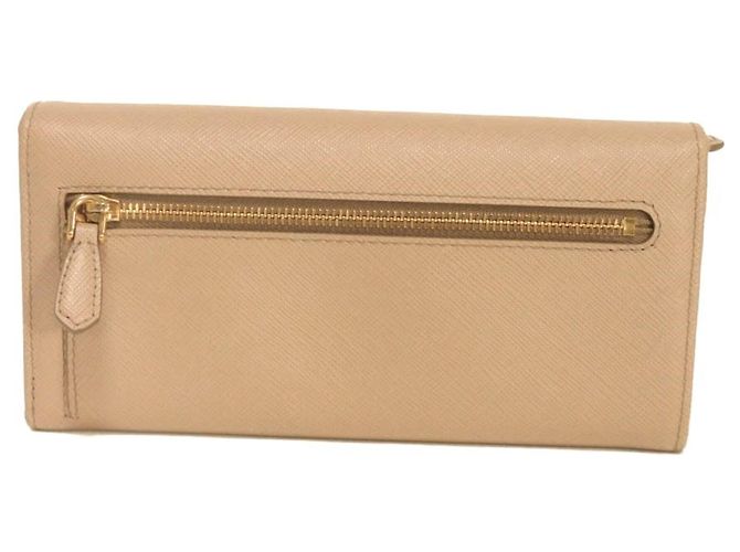 Prada Saffiano Lux Long Wallet in Beige - Ansicht 3