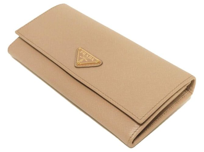Prada Saffiano Lux Long Wallet in Beige - Ansicht 4