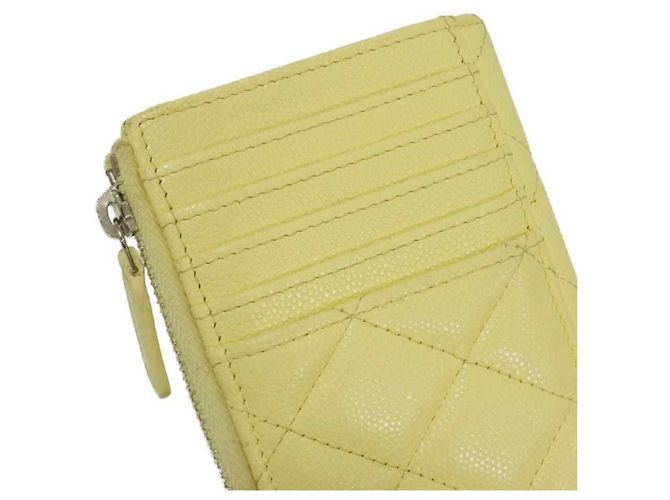Monedero Matelassé Chanel Amarillo - vista 27